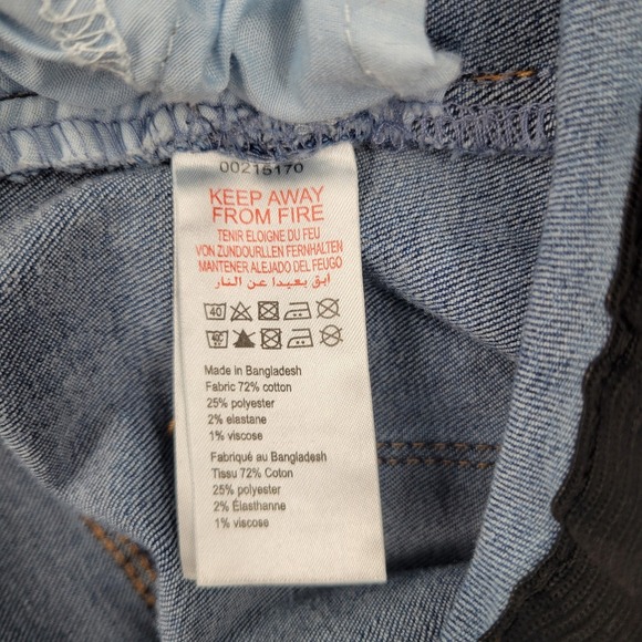 Avenue Cropped Jeans Womens 14 Blue Embroidered Beaded Frayed Hem Boho 32x20 - Picture 7 of 12